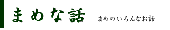 まめな話